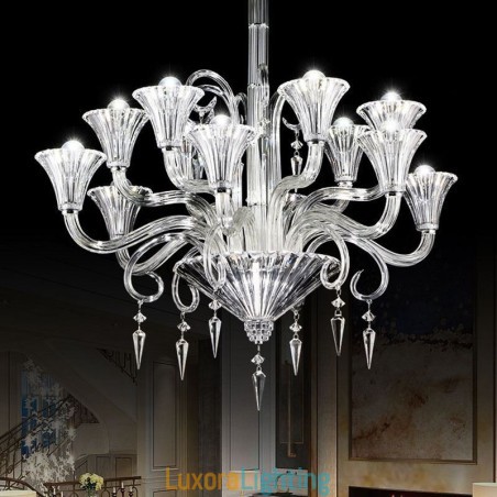 Designer Touch Decorative European Crystal Chandelier Decoration Ceiling Light With 12 Lights
