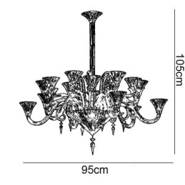 Designer Touch Decorative European Crystal Chandelier Decoration Ceiling Light With 12 Lights