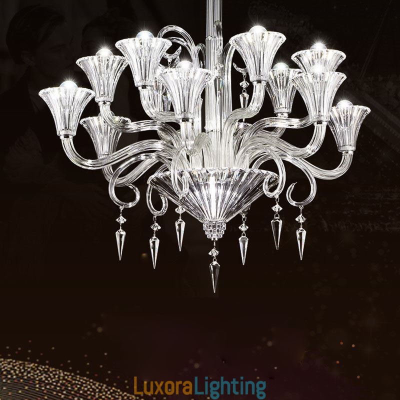 Designer Touch Decorative European Crystal Chandelier Decoration Ceiling Light With 12 Lights