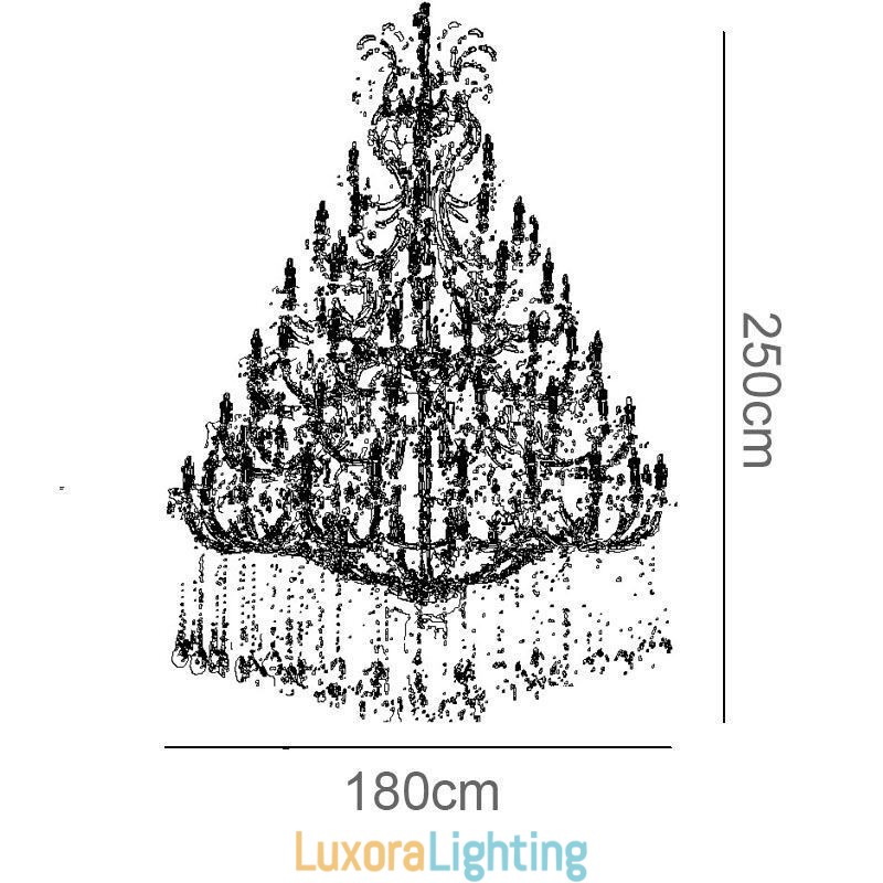 Designer Touch Decorative Luxury Crystal Chandelier Decoration Ceiling Light With 96 Lights