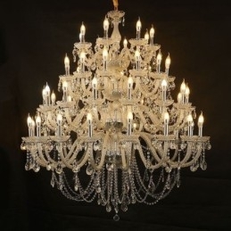 Designer Touch Decorative European Crystal Chandelier Ceiling Light With 53 Lights