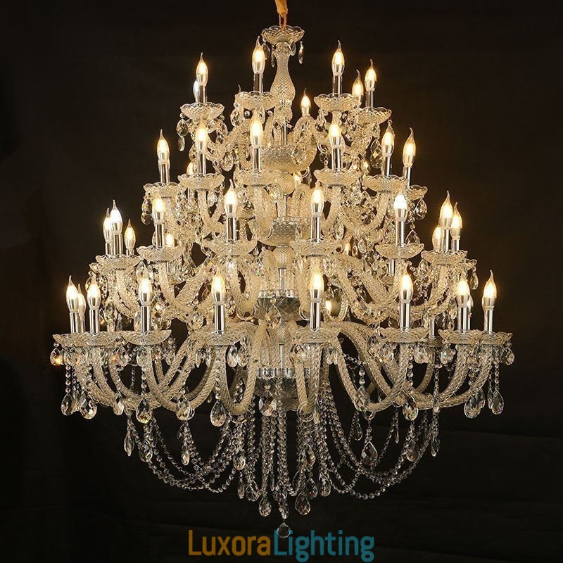 Designer Touch Decorative European Crystal Chandelier Ceiling Light With 53 Lights