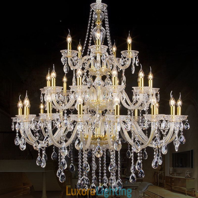 Designer Touch Decorative Luxury Crystal Chandelier Decoration Ceiling Light With 32 Lights