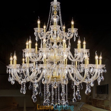 Designer Touch Decorative Luxury Crystal Chandelier Decoration Ceiling Light With 32 Lights