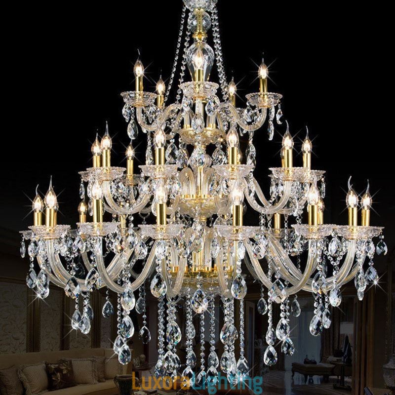 Designer Touch Decorative Luxury Crystal Chandelier Decoration Ceiling Light With 32 Lights