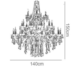 Designer Touch Decorative Luxury Crystal Chandelier Decoration Ceiling Light With 32 Lights