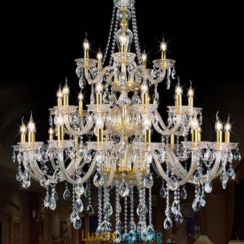 Designer Touch Decorative Luxury Crystal Chandelier Decoration Ceiling Light With 32 Lights