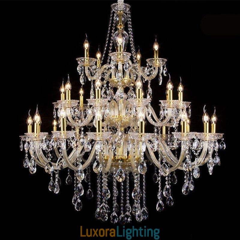 Designer Touch Decorative Luxury Crystal Chandelier Decoration Ceiling Light With 32 Lights