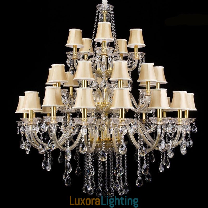 Designer Touch Decorative European Crystal Chandelier With 32 Lights Ceiling Light