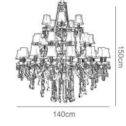 Designer Touch Decorative European Crystal Chandelier With 32 Lights Ceiling Light