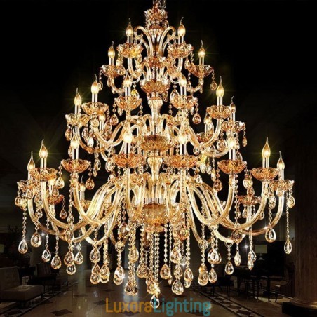Designer Touch Decorative European Crystal Chandelier Luxury Ceiling Light With 30 Lights