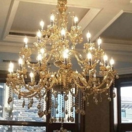 Designer Touch Decorative European Crystal Chandelier Luxury Ceiling Light With 30 Lights
