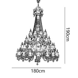 Designer Touch Decorative European Crystal Chandelier Ceiling Light With 48 Lights