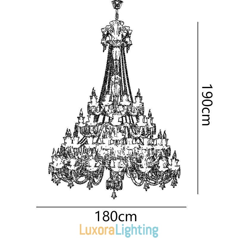Designer Touch Decorative European Crystal Chandelier Ceiling Light With 48 Lights