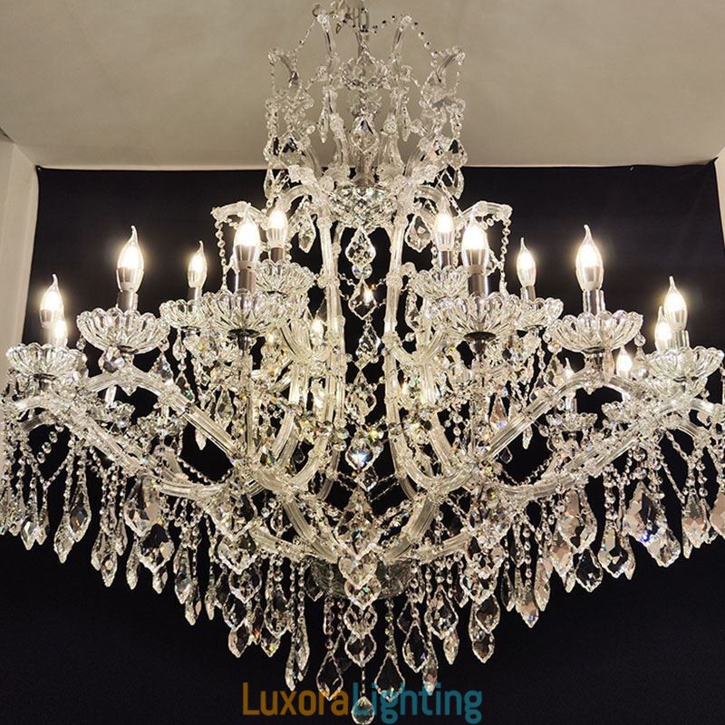 Designer Touch Decorative European Crystal Chandelier Decoration Ceiling Light With 24 Lights