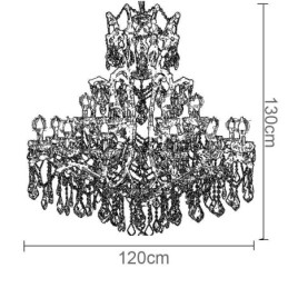 Designer Touch Decorative European Crystal Chandelier Decoration Ceiling Light With 24 Lights