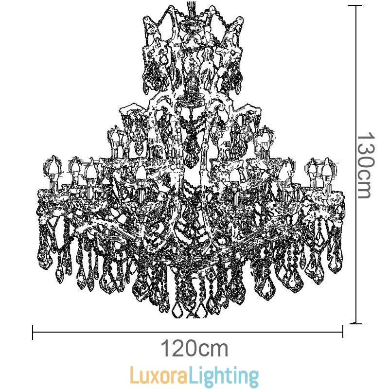 Designer Touch Decorative European Crystal Chandelier Decoration Ceiling Light With 24 Lights