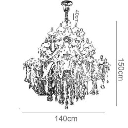 Designer Touch Decorative European Crystal Chandelier With 32 Lights Luxury Decoration Ceiling Light
