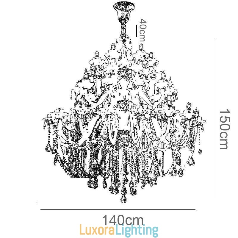 Designer Touch Decorative European Crystal Chandelier With 32 Lights Luxury Decoration Ceiling Light