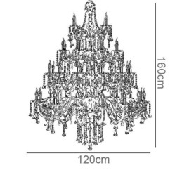 Designer Touch Decorative European Crystal Chandelier Cognac Color Ceiling Light With 40 Lights