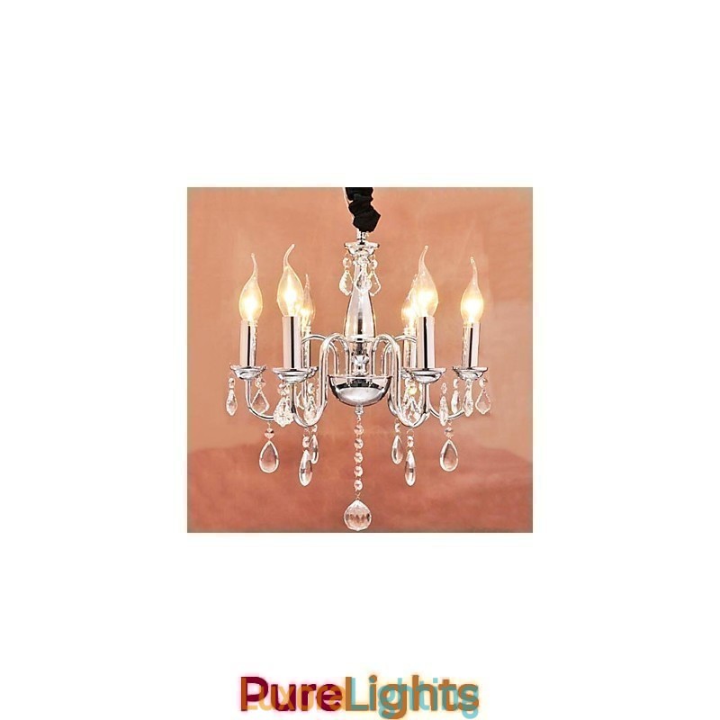 Designer Touch Decorative 6 light Crystal Pendent Light in Candle Feature