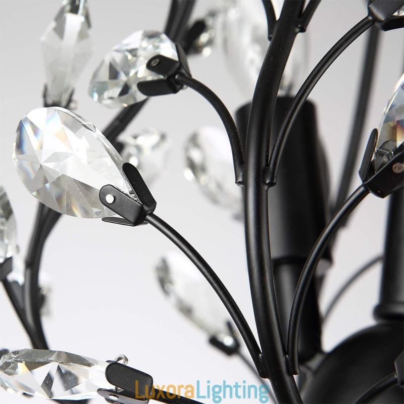 Designer Touch Decorative Black Retro Chandelier Crystal Ceiling Light