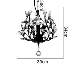 Designer Touch Decorative Black Retro Chandelier Crystal Ceiling Light