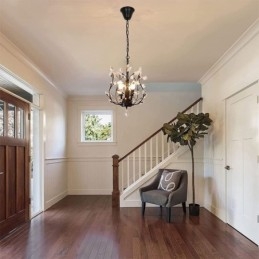 Designer Touch Decorative Black Retro Chandelier Crystal Ceiling Light