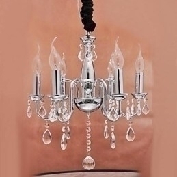 Designer Touch Decorative 6 light Crystal Pendent Light in Candle Feature
