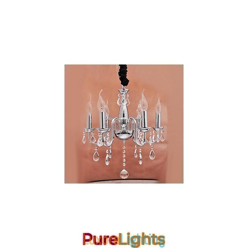 Designer Touch Decorative 6 light Crystal Pendent Light in Candle Feature