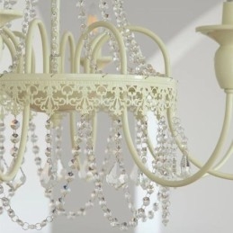 Designer Touch Decorative Nordic Crystal Chandelier Paint Craft Cream Ceiling Light