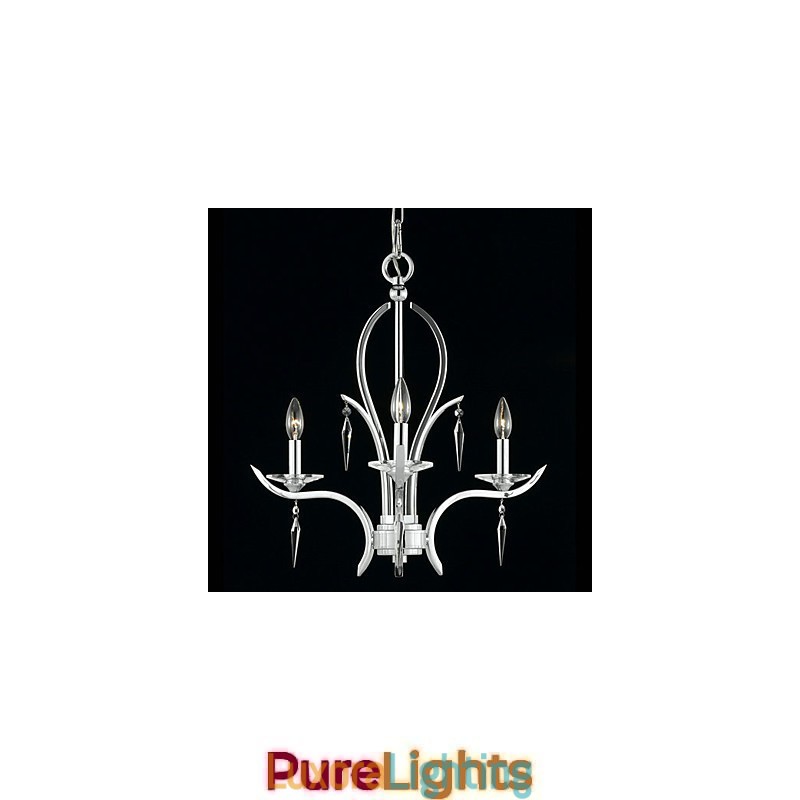Designer Touch Decorative Elegant Crystal Chandelier with 3 Lights in Candle Bulb