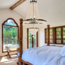 Designer Touch Decorative Classic Crystal Chandelier Black Empire Style Pendant Light 9 Lights