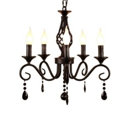 Designer Touch Decorative Rustic Wrought Iron Chandelier 5 Lights