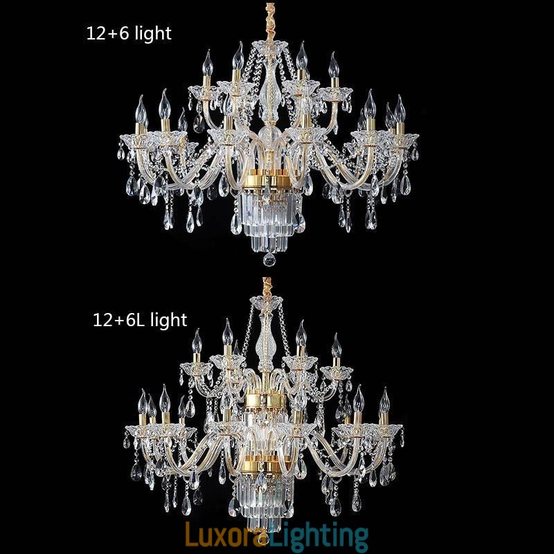 Designer Touch Decorative Large Crystal Chandelier European Classic Pendant Light