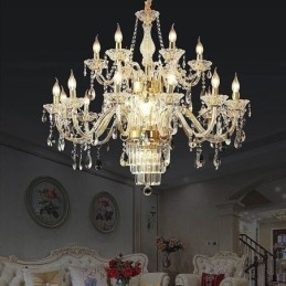 Designer Touch Decorative Large Crystal Chandelier European Classic Pendant Light