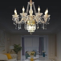 Designer Touch Decorative Large Crystal Chandelier European Classic Pendant Light