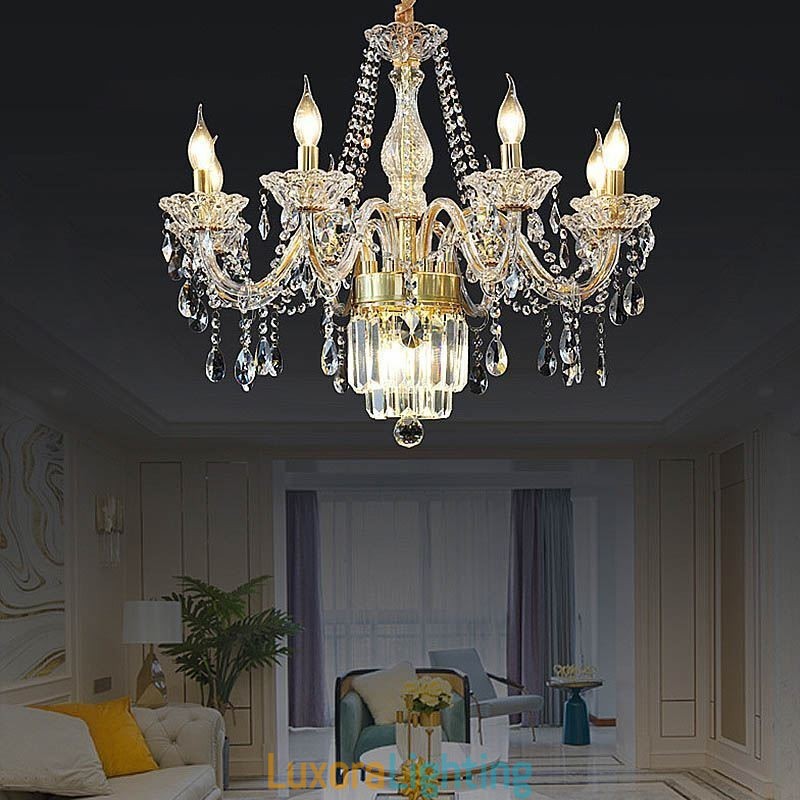 Designer Touch Decorative Large Crystal Chandelier European Classic Pendant Light