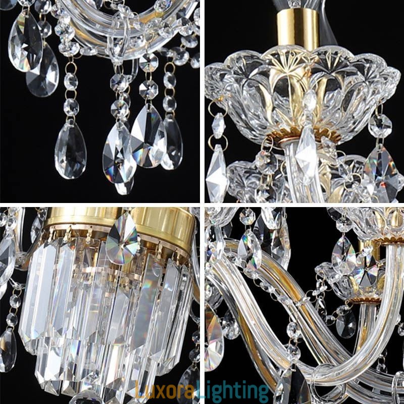 Designer Touch Decorative Large Crystal Chandelier European Classic Pendant Light