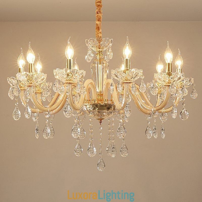 Designer Touch Decorative Elegant Crystal Chandelier European Style Glass Pendant Light