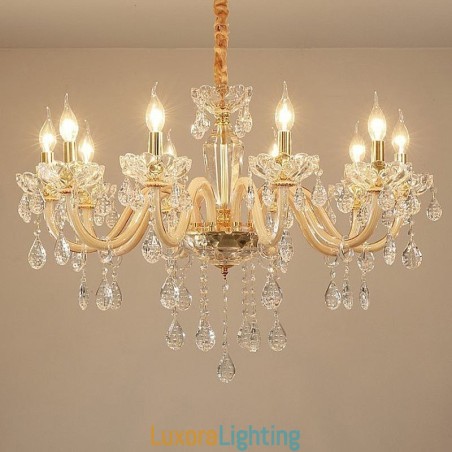 Designer Touch Decorative Elegant Crystal Chandelier European Style Glass Pendant Light