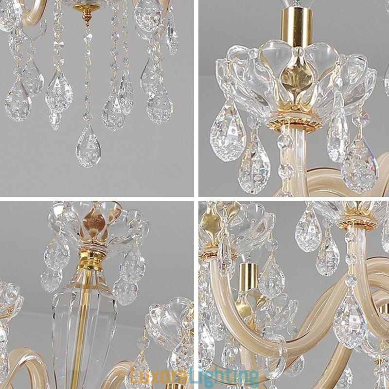 Designer Touch Decorative Elegant Crystal Chandelier European Style Glass Pendant Light