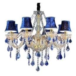 Designer Touch Decorative European Crystal Chandelier Luxury Pendant Light Blue Pendant