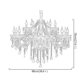 Designer Touch Decorative European Crystal Chandelier Luxury Pendant Light Blue Pendant