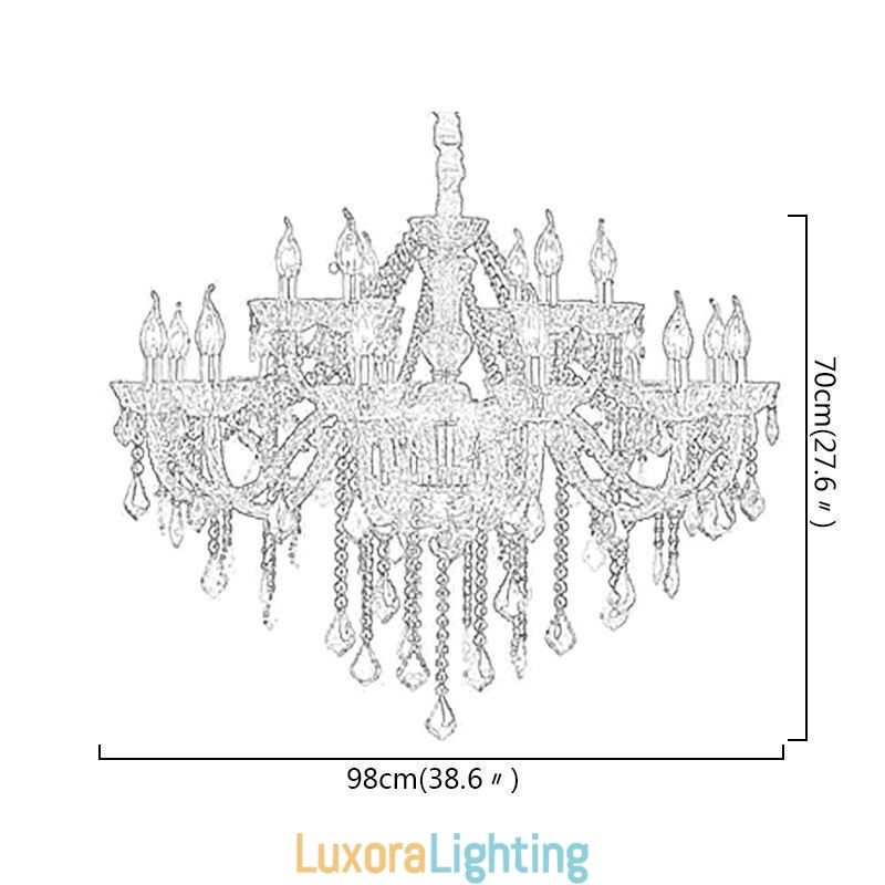 Designer Touch Decorative European Crystal Chandelier Luxury Pendant Light Blue Pendant