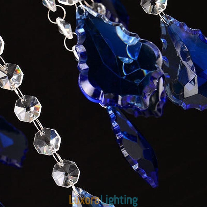 Designer Touch Decorative European Crystal Chandelier Luxury Pendant Light Blue Pendant