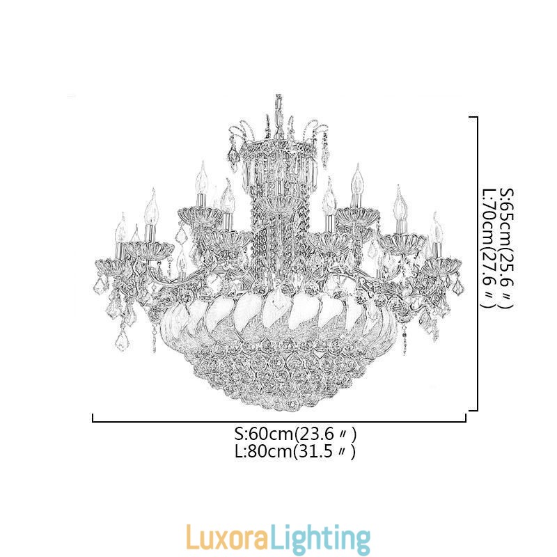 Designer Touch Decorative Large Luxury Crystal Chandelier European Gold Ceiling Light