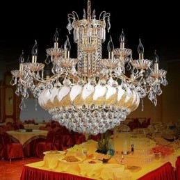 Designer Touch Decorative Large Luxury Crystal Chandelier European Gold Ceiling Light