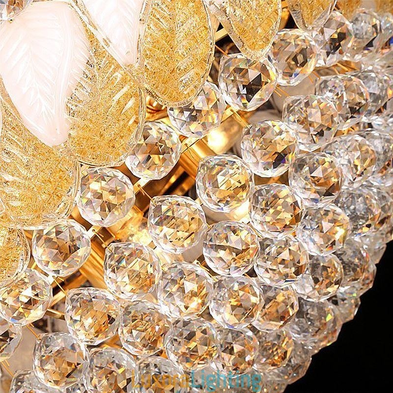 Designer Touch Decorative Large Luxury Crystal Chandelier European Gold Ceiling Light