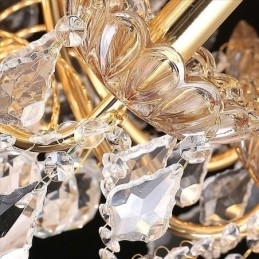 Designer Touch Decorative Large Luxury Crystal Chandelier European Gold Ceiling Light